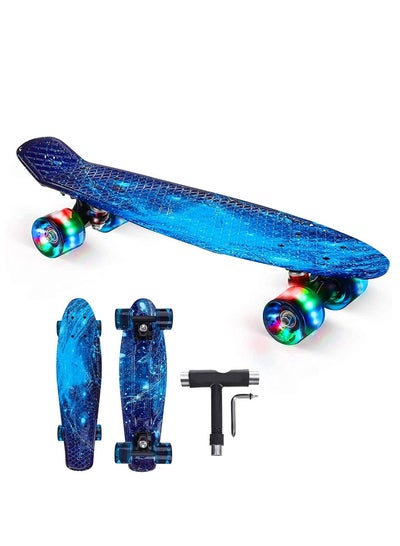 Buy Mini Skateboard with Flashing LED Wheels in UAE