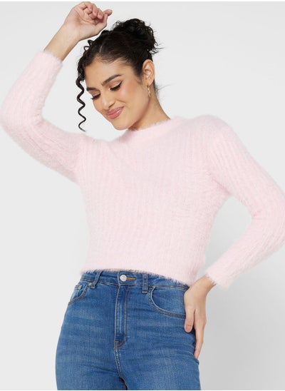 Buy Textured Detail Sweater in Saudi Arabia