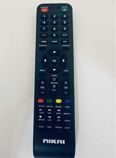 Buy TV Remote Controller For NIKAI Black in UAE