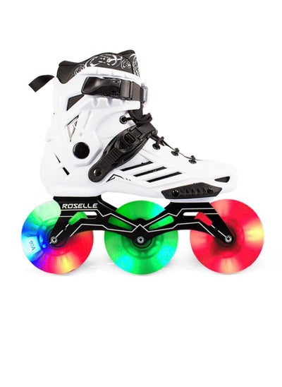 Buy Professional LED 3 Wheels Inline Skates for youth Men and Women in UAE