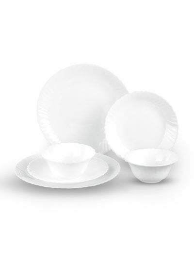 Buy DelCasa Opalware Dinner Set 12 Pcs White Dinner Set DC2133 in UAE