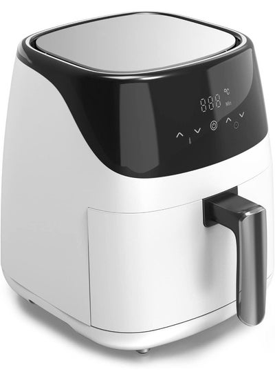 Buy Air Fryer 5L, 8 Preset Programs, LED Touch Screen, Digital Display, Wide Range Adjustable Timer And Temperature Control, 1500W, Healthy Oil Free & Low Fat Cooking (White). in UAE