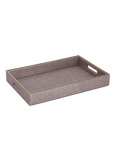 Buy Luela Decor Tray, Brown - 46x5.5 cm in UAE