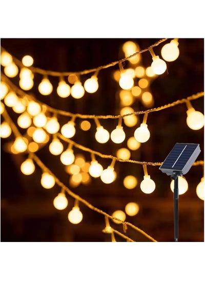 Buy Solar Energy LED String Lights 8 Modes Waterproof Outdoor Indoor String Lights 40ft 100 LED Fairy Lights for Garden Patio Bedroom Party Decor Warm White (Globe) in Saudi Arabia