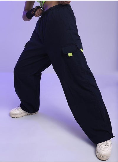 Buy Streetwise Solid Parachute Cargo Pants in Saudi Arabia