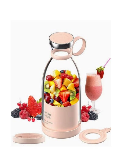 Buy Portable Juicer Blender Machine, Electric Juicer Kettle Bottle for Shakes, Mini Fruit Battery Rechargeable USB Blender Smoothie Maker Mix Color in UAE