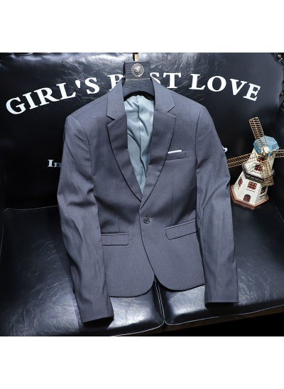 Buy Trendy Luxury Mens Blazer Slim Fit Light Blue light gray in UAE