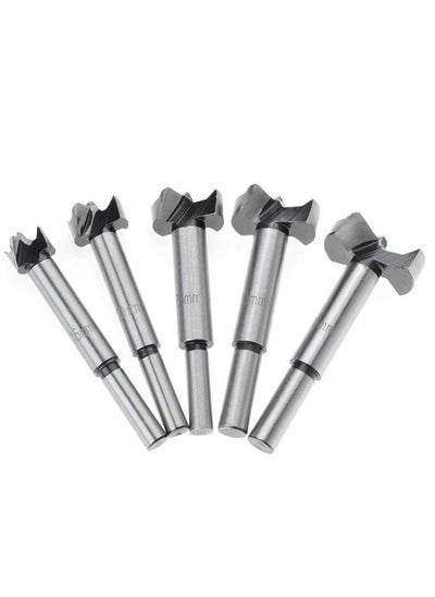 اشتري 5pcs/Set Hand Tools Forstner Auger Drill Bit Woodworking Hole Saw Wooden Wood Cutter Dia 15 20 25 30 35mm في الامارات