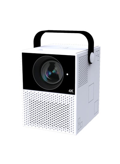 اشتري Mini Portable 4K Projector, 3000 Lumens, 2+16G 5200mAh 60W WIFI Android 9.0, Touch Interaction, with Touch Stylus, Y2 White&Black في السعودية