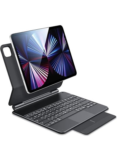 اشتري Ipad Keyboard Case For Ipad Pro 11 Inch 1St 2Nd 3Rd 4Th Generation And Ipad Air 4Th 5Th Generation Easy Set Floating Cantilever Stand Multi Touch Trackpad Backlit Keys Magic Black في السعودية