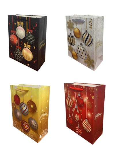 Buy BrainGiggles Pack of 12 Christmas Gift Bag with Handles in UAE