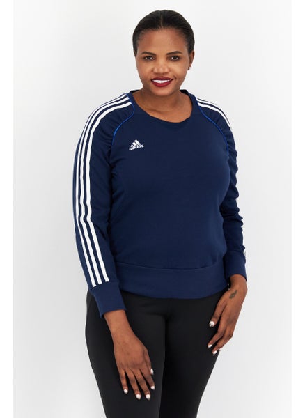 Buy Women Sportswear Fit Training Sweatshirt, Navy/White in Saudi Arabia