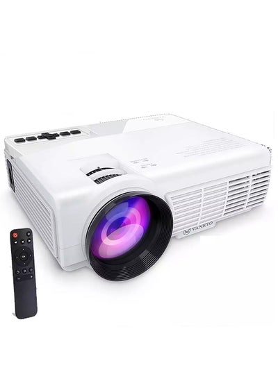 Buy LEISURE 3 Mini Projector, Full HD 1080P and 170'' Display, 2400 Lux Portable Movie Projector LCD TFT with 20,000 Hours Light Life, Compatible with TV Stick, PS4, HDMI, VGA, TF, AV and USB in Egypt