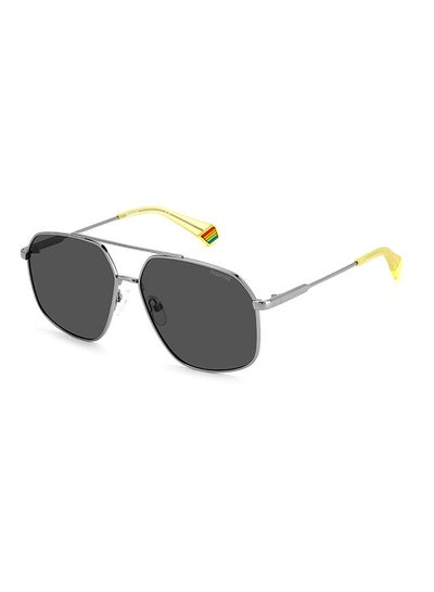 Buy Unisex UV Protection Pilot Sunglasses - Pld 6173/S Ruthenium 58 - Lens Size 58 Mm in UAE