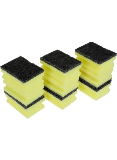 Buy Easy Grip Sponge Scourer 9 pcs with Anti Bacterial Technology Dish Washing Foam Sponge for Kitchen and Bathroom in UAE