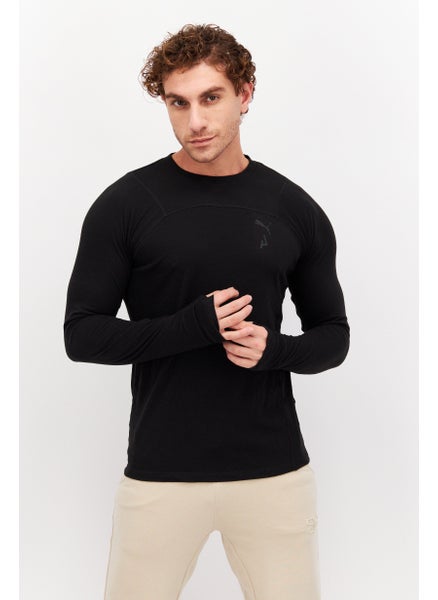 Buy Men Sportswear Fit Long Sleeve Training T Shirt, Black in UAE