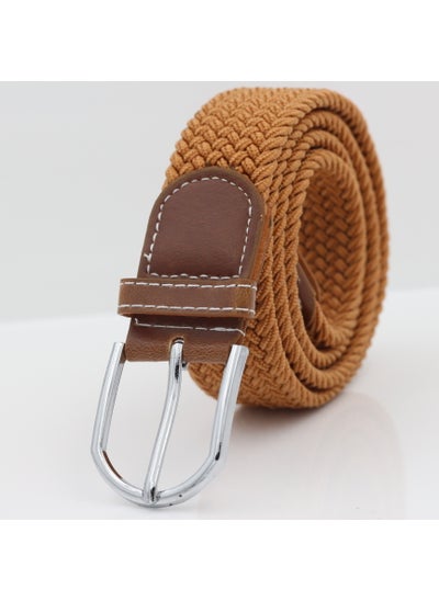 اشتري Mens Knitted Elastic Canvas Belt Breathable Casual4 4 في السعودية