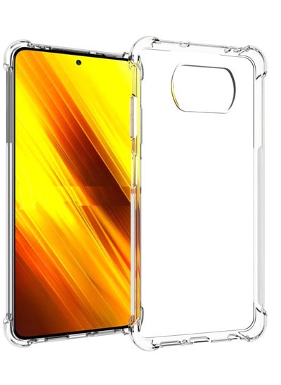 Buy Anti Shock Silicone Tpu Cover for Xiaomi Poco X3/Poco x3 Pro Clear in Egypt