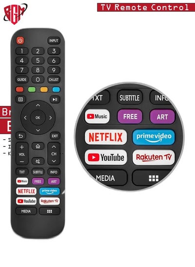 Buy ELTERAZONE New Replacement Remote Control, Remote Control Fit, Universal Remote Control Compatible with Hisense-VIDAA-TV-Remote, New Upgraded Infrared Remote Control EN2G30H,with Netflix, Prime Video in UAE