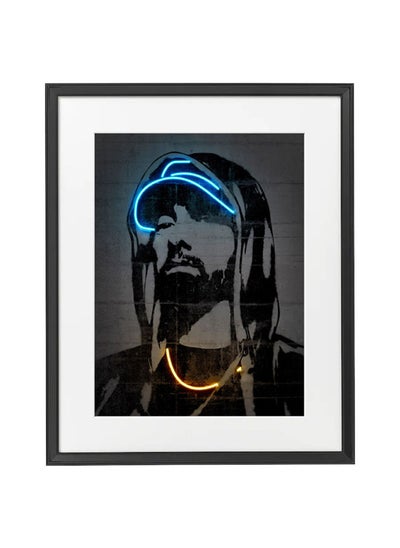 Buy Eminem Neon Printed Poster With Frame 50x40 cm in UAE