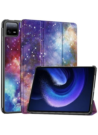 اشتري Smart Tablet Case for Xiaomi Pad 6 / Xiaomi Pad 6 Pro Lightweight Trifold Stand Smart Case Cover with Auto Wake/Sleep Outer Space في السعودية