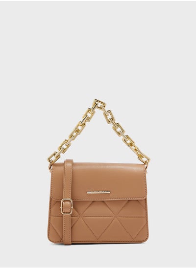 اشتري Quilted Flapover Crossbody Bag في الامارات