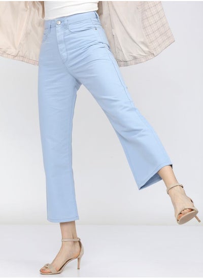 اشتري Light Wash Wide Leg Jeans with Pockets في السعودية