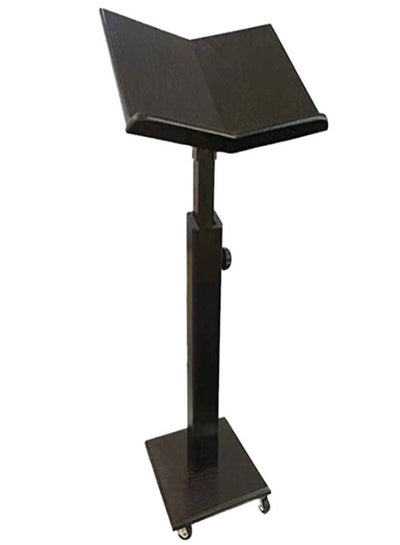 Buy Quran Holder Stand Wooden Black Adjustable 30x125x30cm in Saudi Arabia
