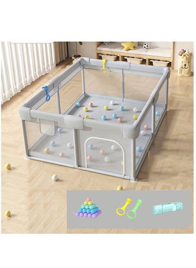 Buy Playpen with Mat for Babies and Toddlers, Baby Play Yards No Gaps, Playpen with Gate, Indoor & Outdoor Kids Activity Center, Safety Baby Fence Play Area for Apartment in UAE