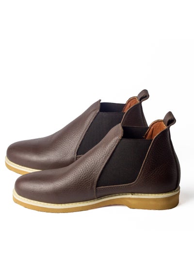 Buy Men`s Boots Leather - Brown in Egypt