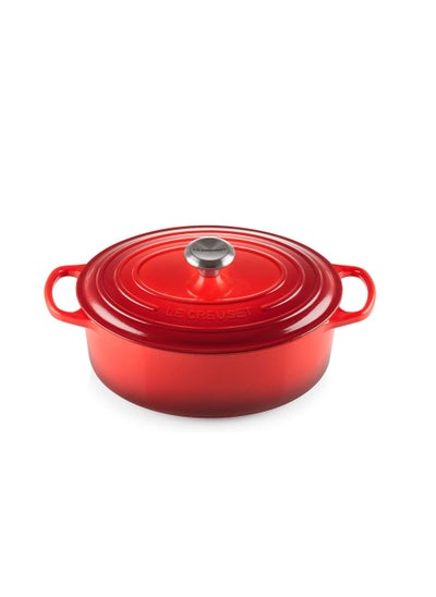 Buy Le Creuset Signature Cerise Cast Iron 25cm Oval Casserole in Saudi Arabia