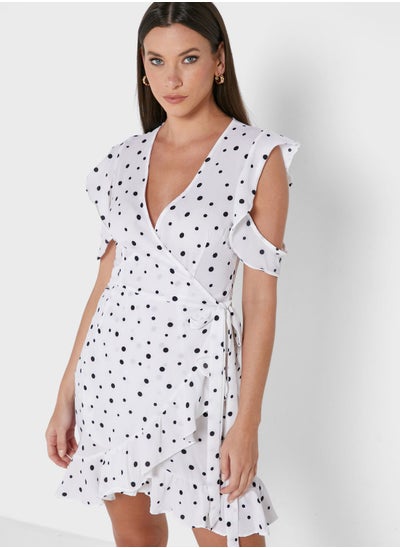 Buy Polka Dot Wrap Dress in UAE