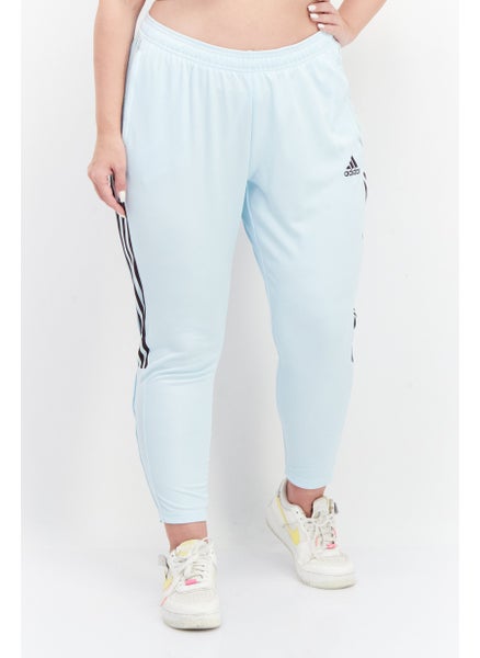 Buy Women Plus Size Brand Logo Training Track Pant, Blue in UAE