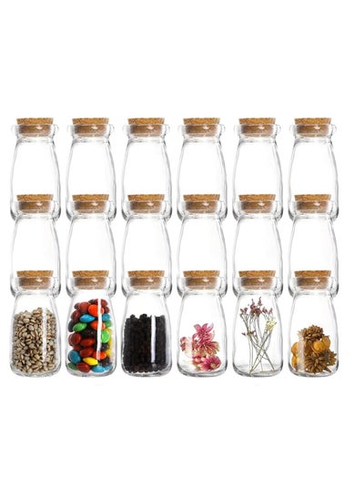 Buy 20Pcs 100ml Cork Stoppers Glass Bottles Yogurt Pudding Bottle Mini  Jar Small Glass Bottles With Cork Lid for Wedding Favors Wishing Bottles DIY Arts Crafts in UAE