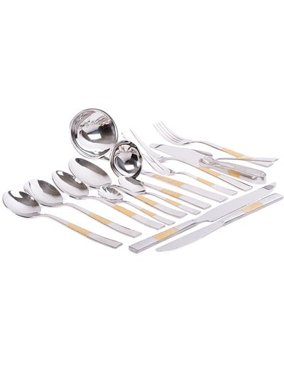 Buy Spoon Bag 86 Pieces Silver Gold in Saudi Arabia