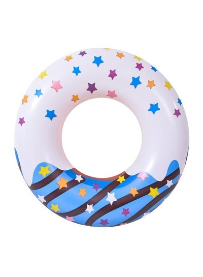 اشتري Inflatable Swimming Ring Handle Swimming Ring Adult Playing Underarm Ring Beginner Swimming Ring-Star Blue Stripes في السعودية