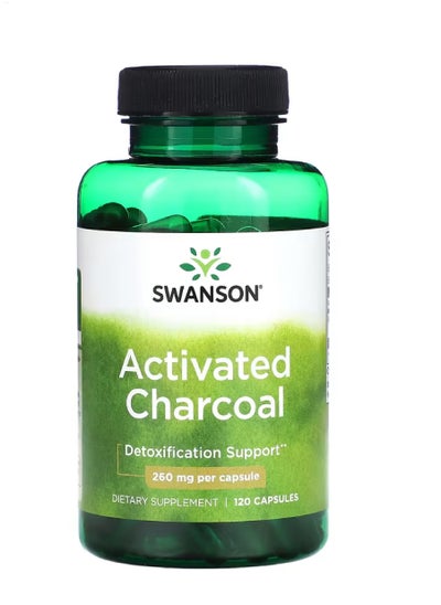 Buy Activated Charcoal 120 Capsules Detoxification Support in UAE