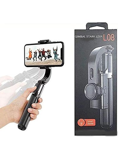 Buy L08 bluetooth handheld gimbal stabilizer mobile phone selfie stick in UAE