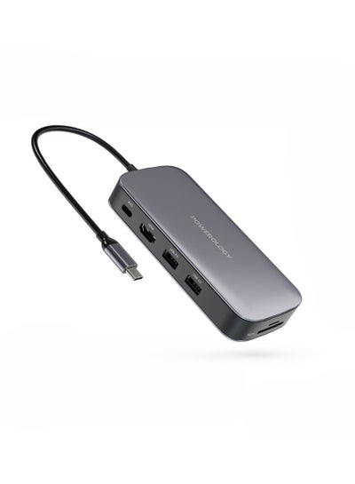 Buy 512GB USB-C Hub & SSD Drive All-in-one Connectivity & Storage, 5Gbps High Speed Data, USB-C PD 100W Charging, 625MB/s Write Speed & 625MB/s Read Speed - Grey in UAE