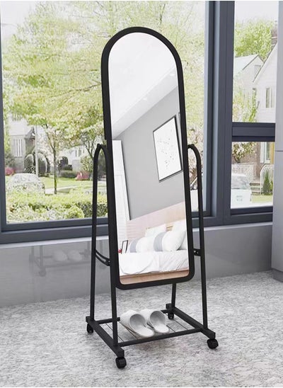 Buy Full Length Mirror, Standing Floor Mirror, Full Body Mirror, Wall Mounted Mirror with Stand, Makeup Mirror, Vanity Mirror, Full Body Mirror, 40 x 35 x 160 cm Large Mirror for Bedroom Living Room in Saudi Arabia