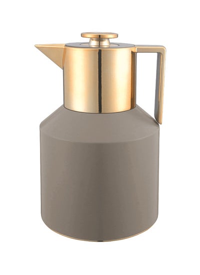 Buy Plastic Tea & Coffee Flask 1 Liter Grey / Gold in Saudi Arabia