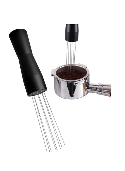 اشتري ECVV Espresso Coffee Stirrer Professional Barista Hand Distribution Tool Stainless Steel Needle Type Coffee Tamper Tool Stirring Tamper في السعودية