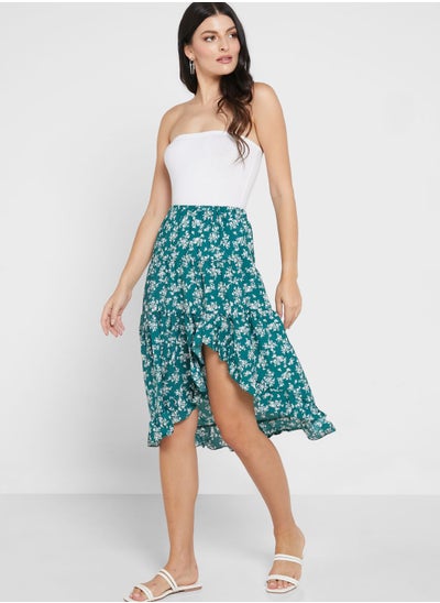 Buy Ruffled End Printed Skirt in Saudi Arabia