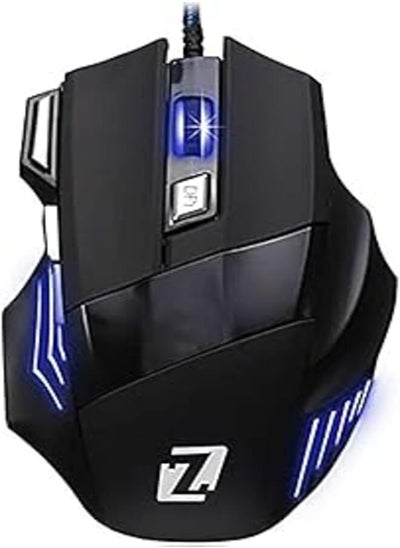 Buy Zero Zr-1800 7D Led Optical Usb Wired Gaming Mouse 3200 Dpi For Laptop And Pc - Black in Egypt