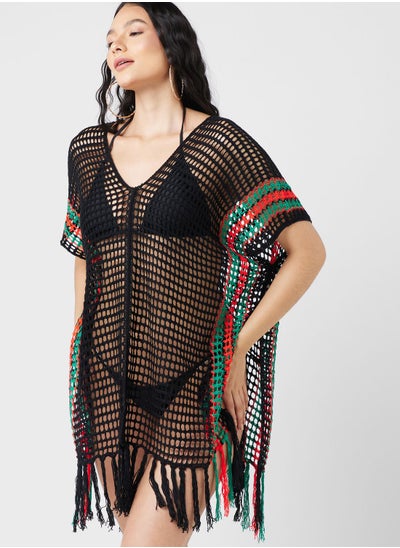 Buy Crochet Detail Beach Cover Up in UAE