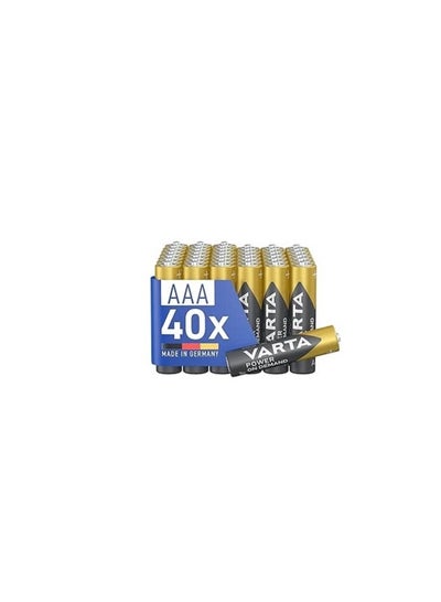 Buy Varta Micro Power on Diamond AAA Batteries (Suitable for Computer Accessories, Smart Home Devices or Flashlights) Pack of 40 in Egypt