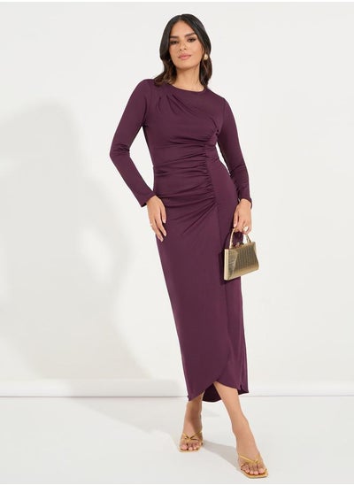 Buy Gathered Detail Sheath Maxi Dress in Saudi Arabia