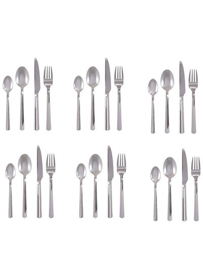 Buy Winsor 24-Piece Stainless Steel Cutlery Set With Stand WR7000-24 in UAE