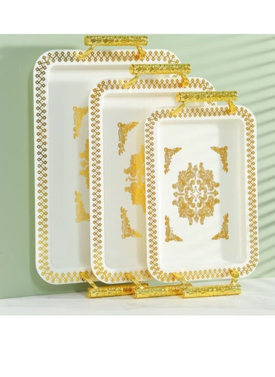 Buy Serving Tray Set of 3pcs Prosper Serving Tray in UAE