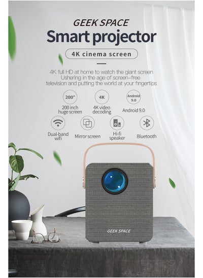 Buy 4K Smart Projector Portable Projector With 5G Wifi And Bluetooth HD 1080P 4K Supported 100 Inch Screen Portable Movie Projector Built In Speaker Gmae Projector Mini Led Projector in UAE